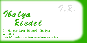 ibolya riedel business card